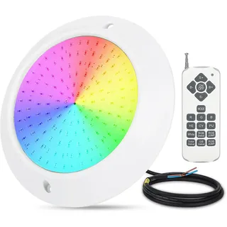 KWODE 20W RGB Poolscheinwerfer LED Par56, Harz Gefüllt Poolbeleuchtung, IP68 PC Ultraflach Unterwasser LED Beleuchtung, AC/DC 12V Pool Lampe Ersetzen PAR56 Scheinwerfer und Halogen Spot