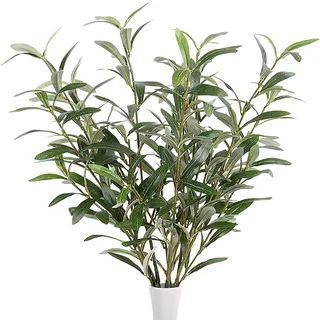 SzJias Künstlicher Olivenzweig, künstliche Olivenzweige für Vasen, künstliche Olivenbaumzweige, Stiele für Vase (5 Zweige, je 72,9 cm) (5)