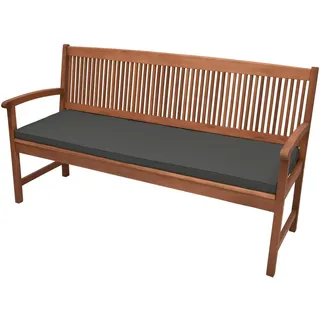 Beautissu Bankauflage 150 x 48 x 5 cm grau kariert 1 St.