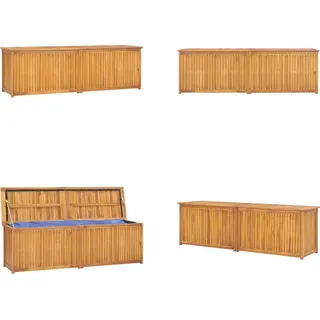 vidaXL Gartenbox 175x50x55 cm Massivholz Teak - Gartenbox - Gartenboxen - Holzbox - Outdoor Aufbewahrungsbox - Braun