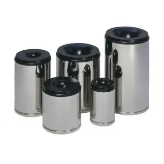 VAR Papierkörbe selbstlöschend, in Edelstahl - Ausführung, Inhalt: 30 Liter