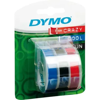 Dymo Original Prägeband 3D schwarz rot blau Blister S0847750