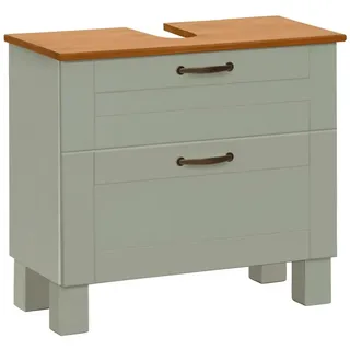 Home Affaire Waschbeckenunterschrank »Rodby«, FSC®-zertifiziertes Massivholz, Griffe Metall, Breite 60cm, Höhe 55cm