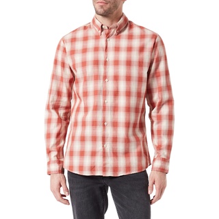 SELETED HOMME Herren Slhslimtheo Shirt Ls W Noos Hemd, Baked Clay/Checks:small, S EU