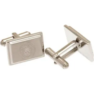 Manchester City FC - Manschettenknöpfe, Eingeprägte Wappen BS1654 (Einheitsgröße) (Silber) - Silber