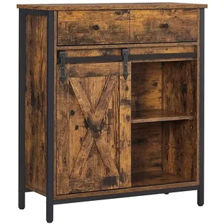 VASAGLE Sideboard 70 x 80 x 30 cm braun / schwarz