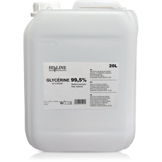 hd-line 20L Glycerin E422, Perfekt für DIY, Pharmaqualität 99,5% Reinheit, Lebensmittelqualität, Raw Material VG, Rein, Vegan, Ph. Eur/USP, 20000 ml