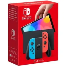Nintendo Switch Console - OLED Model - Neon Blue/Neon Red (UK) (Switch), Spielkonsole, Blau