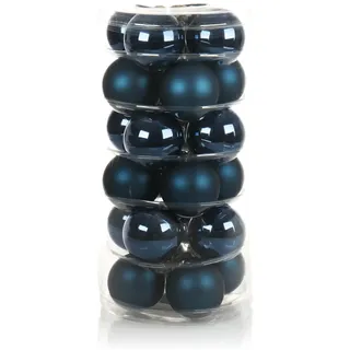 com-four® 24x Weihnachtskugeln, Christbaumkugeln aus echtem Glas für Weihnachten, Baumschmuck für den Christbaum, Ø 6 cm
