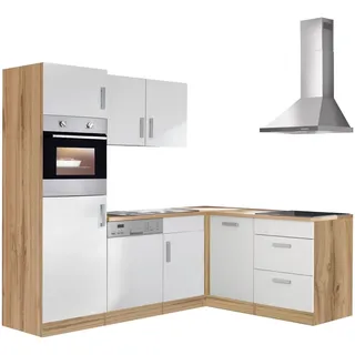 kochstation Winkelküche L-Form KS-Toronto 230 x 170 cm weiß