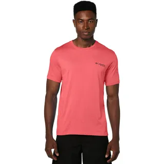 Columbia Bekleidung PFG-Grafik-T-Shirt für Herren, Rot (Sunset red/Volante), Größe L