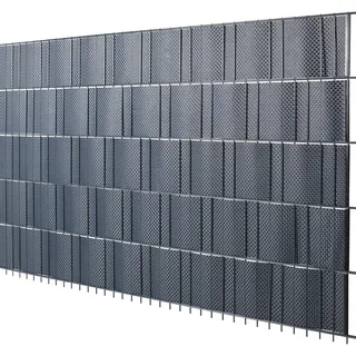 Floraworld Sichtschutzstreifen 200 x 19 cm grau PVC 5 St.