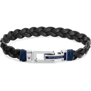 Tommy Hilfiger Jewelry Geflochtenes Lederarmband für Herren - Erhältlich aus Blau oder Schwarz