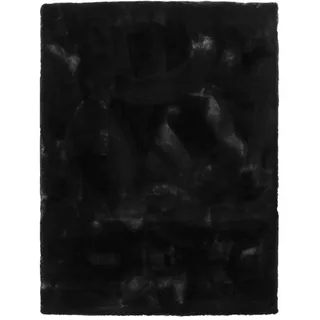 TT Home Hochflorteppiche Schwarz 120 x 160 cm , Kunststoff , 120x160 cm , Teppiche und Böden, Teppiche, Hochflorteppiche & Shaggys