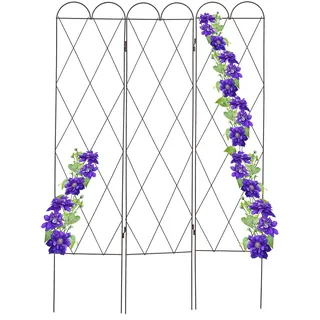 Relaxdays Rankgitter 109 x 162,5 cm Dunkelbraun