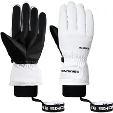 Durio wasserdichte Handschuhe Herren Damen Touchscreen Skihandschuhe Winterhandschuhe Fahrradhandschuhe Weiß XL