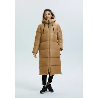 Steppmantel ICEPEAK "ADDIA", Damen, Gr. 44, braun, Obermaterial: 100% Polyester, Mäntel Steppmantel, wasserdicht mit 10000 mm Wassersäule, winddicht, sportlicher Stil