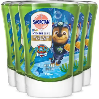 Sagrotan Kids No-Touch Nachfüller Apfel – Für den automatischen Seifenspender – 5 x 250 ml Handseife