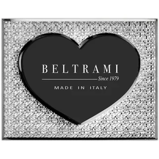 Belcom 1 BILDERRAHMEN HERZ MOSAIK SILBER CM13X18, Holz Miro‘ Silbermetall Glas Karton, silberfarben
