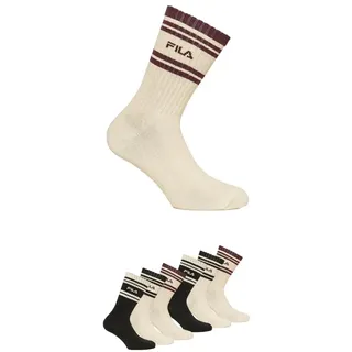 Fila Tennissocken 6 Paar Schwarz/Weiß 43-46