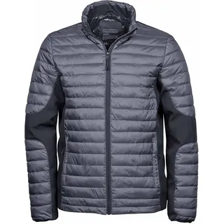 Treejays Herren Stepp Crossover Jacke BC3834 (M) (Space Grau/Schwarz) - Grau