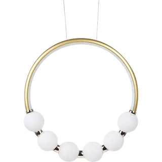 BELIANI Hängelampe Gold, Aluminium integriertes LED-Licht neuartige runde Form hängende Moderne Glamour Beleuchtung - Gold