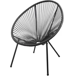 Garden Pleasure Dalida Gartenstuhl 73 x 73 x 93 cm schwarz 2 St.