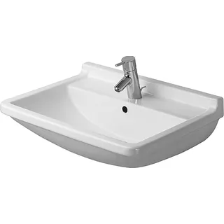 Duravit Waschbecken Starck 3 60 cm Weiß mit Hahnloch und Überlauf