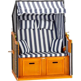 ACAMP Strandkorb Sylt Blau/Weiß