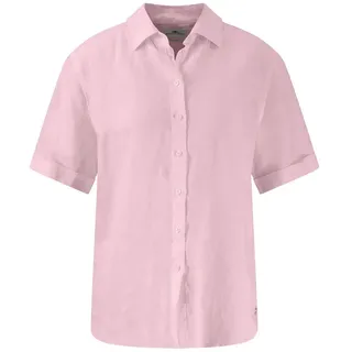 Fynch Hatton Linen Mix Kurzarm-bluse - Fresh Rose - 38