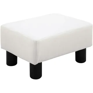 Homcom FUßHOCKER, Beinstütze, Sitzhocker, Weiß , Leder , 30x24x40 cm , Wohnzimmer, Sessel, Hocker & Hockerbänke, Sitzhocker