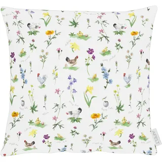 Dekokissen APELT "6412" Gr. 1, bunt (bunt, weiß, gemustert), B:40cm L:40cm, Baumwolle, Polyester, Dekokissen_Sitzkissen_Kissenhüllen, Dekokissen, Kissenhülle ohne Füllung, 1 Stück
