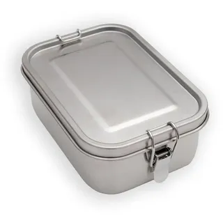 Intirilife Lunchbox Brotdose Edelstahl 17/12/6 cm , Metall , 12x6x17 cm , Küchenzubehör, Vorratsbehälter, Brotkästen