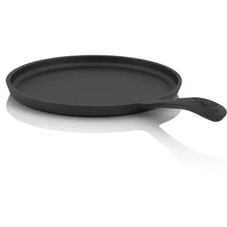 BBQ-Toro Gusseisen Pancakepfanne | Ø 19 cm - rund | Gusseisen Grillpfanne | bereits eingebrannt - preseasoned | Pfannkuchen Pfanne, Crepe Pfanne, Palatschinkenpfanne, Eierpfanne, Tortilla