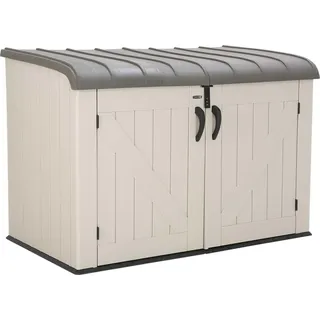 Lifetime Gerry Gartenschrank aus Kunststoff Natur 2x1 m - Grau