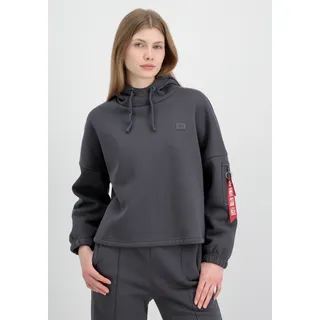 Alpha Industries Hoodie »Alpha Industries Women - Hoodies X-Fit Label OS Hoodie Wmn« Alpha Industries vintage grey M