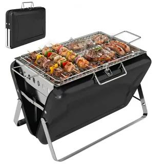 Outsunny Holzkohlegrill schwarz
