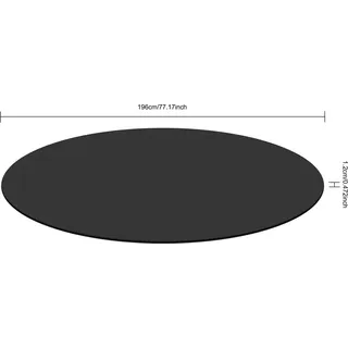 Whirlpool Bodenmatte - Runde Schutzmatte 196 cm - 12 mm EVA Schaum - Wasserdicht - Rutschfest - Isolierend - Für Spa Pool Innen/Außen