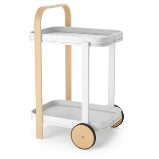 Umbra Barwagen Servierwagen weiß / BELLWOOD Barwagen/Servierwagen, weiß/natur