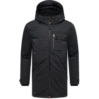 Wintermantel STONE HARBOUR "Wintermantel Fintaan XX", Herren, Gr. M, schwarz, Obermaterial: 60% Polyester PES. 40% Nylon NY.  Obermaterial: Futter: 100% Polyester PES. 100% Polyester PES., Mäntel Wintermantel