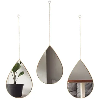 decanit Teardrop Spiegel 3 Stück  gold