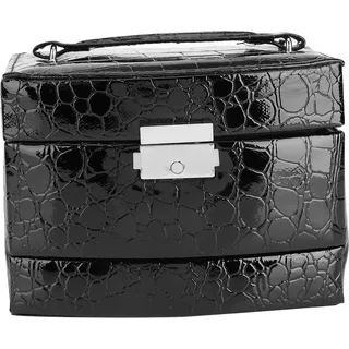 Schmuckkästchen,Schmuckkoffer,Schmuckaufbewahrungsbox,Schmuckaufbewahrungsbox,3 Lagen Schmuckkästchen - Schwarz, Rot, Lila, Rosa