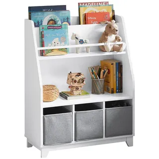 SoBuy Kinderregal 63 x 80 x 28 cm MDF weiß/grau