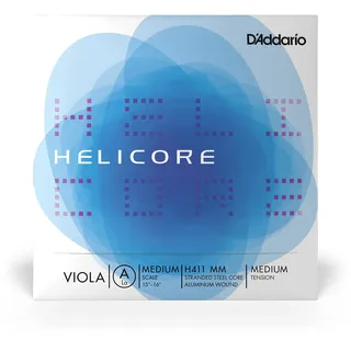 D'Addario H411-MM Helicore Viola Einzelsaite 'A' Aluminium umsponnen Medium Medium