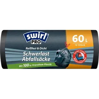 Swirl swirl® PROFI Schwerlast-Abfallsäcke 60L, 12