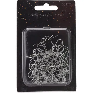 50 Haken Für Weihnachtsbaum Metall Farbe Silber 3CM
