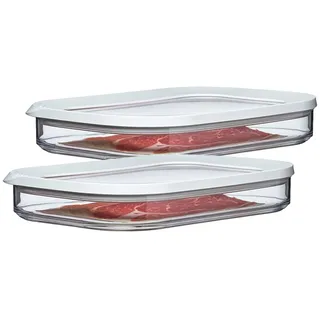 Mepal Modula Küchendose transparent 16 x 3,7 x 2 cm 0,55 l 2-teiliges Set