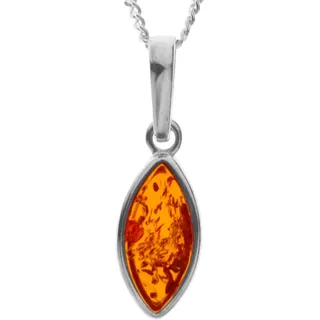Kette mit Anhänger OSTSEE-SCHMUCK "- Tadira - Silber 925/000 - Bernstein" Gr. 42, silber (silber 925, silberfarben, weiß), Schmuck_Sets, Damen, 42, Silber 925 (Sterlingsilber), Kette mit Anhänger