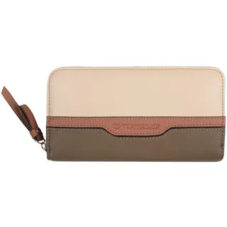 TOM TAILOR Jule Damen Geldbörse Portemonnaie Reißverschluss Groß Beige