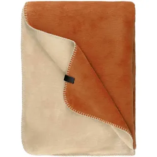 Schöner Wohnen Wohndecke Favorit , Terracotta , Textil , 150x200 cm , Heimtextilien, Bettwäsche & Leintücher, Tagesdecken